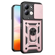 Xiaomi Redmi 17 5G/4G Roterende Ring Hybrid Cover med Kameraskjold - Rødguld
