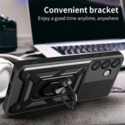 Samsung Galaxy S26+ Roterende Ring Hybrid Cover med Kameraskjold