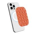 Rundet MagSafe Silikone Sugekop Mobilholder – orange