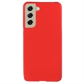 Samsung Galaxy S21 FE 5G Gummibelagt Plastik Cover - Rød