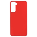 Samsung Galaxy S21 FE 5G Gummibelagt Plastik Cover - Rød