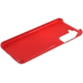 Samsung Galaxy S21 FE 5G Gummibelagt Plastik Cover - Rød