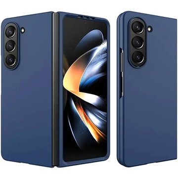 Samsung Galaxy Z Fold5 Gummibelagt Plastik Cover - Blå