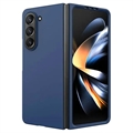 Samsung Galaxy Z Fold5 Gummibelagt Plastik Cover - Blå