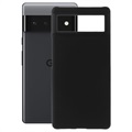 Google Pixel 6 Pro Gummibelagt Plastik Cover - Sort