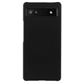 Google Pixel 6a Gummibelagt Plastik Cover - Sort