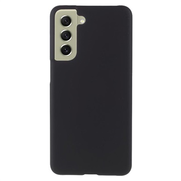 Samsung Galaxy S21 FE 5G Gummibelagt Plastik Cover - Sort