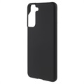 Samsung Galaxy S21 FE 5G Gummibelagt Plastik Cover - Sort