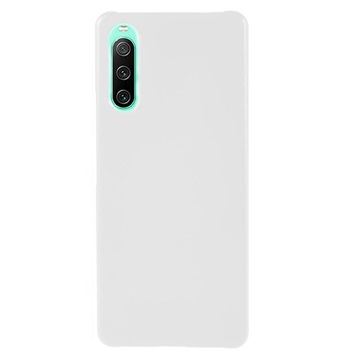 Sony Xperia 10 IV Gummibelagt Plastik Cover - Hvid