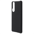 Sony Xperia 5 III Gummibelagt Plastik Cover - Sort