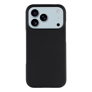 iPhone 17 Pro Max Gummibelagt Plastik Cover - Sort