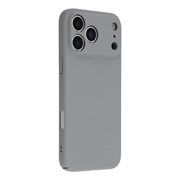 iPhone 18 Pro Max Gummibelagt Plastik Cover - Lysegrå