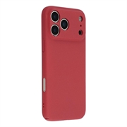 iPhone 18 Pro Max Gummibelagt Plastik Cover - Rød