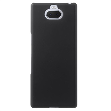 Sony Xperia 10 Gummibelagt Plastik Cover - Sort
