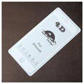 Rurihai 4D Full Size iPhone 6/6S Skærmbeskyttelse Hærdet Glas - 9H - Hvid