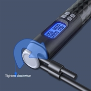 S09 Justerbart springtov med digital kalorie- og springtæller - Sort