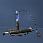 S09 Justerbart springtov med digital kalorie- og springtæller - Sort