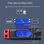 S09 Justerbart springtov med digital kalorie- og springtæller - Sort