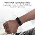 S18 Smart fitness-tracker med sundhedsovervågning - Sort