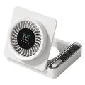 S8 sammenklappelig bordventilator med timer - hvid