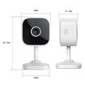 S8A 3MP WiFi Hjemmeovervågningskamera med nattesyn og fleksibelt beslag - Hvid
