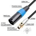 SA119GXK108BU - mini XLR (hun) til 3pin XLR (han) mikrofon adapter kabel