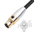 SA119GXK108BU - mini XLR (hun) til 3pin XLR (han) mikrofon adapter kabel