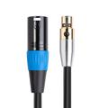 SA119GXK108BU - mini XLR (hun) til 3pin XLR (han) mikrofon adapter kabel
