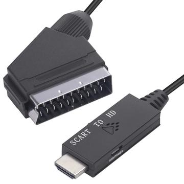 SCART til HDMI-konverter med kabel 1080P/720P
