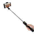 SELFIESHOW K07 3-i-1 Bluetooth Selfie Stick, stativ og fjernbetjening - Sort