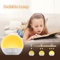 SH08 Wake-up Lampe/Vækkeur til natbordet med LED-lys, stemningsfarver, hvid støj og FM-radio