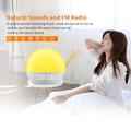 SH08 Wake-up Lampe/Vækkeur til natbordet med LED-lys, stemningsfarver, hvid støj og FM-radio