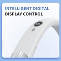 SL625 Bærbar halsbåndsventilator med hastighedsregulering og digitalt display - hvid
