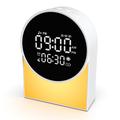 SM12 Bluetooth-søvnlydmaskine – vækkeur, FM-radio, LED-nattelys – hvid