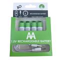 SMARTOOOLS Lithium USB-C genopladeligt AA-batteri - 1700mAh - 4 stk.