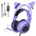 SOMIC G951S E-Sports Gaming-hovedtelefon 3.5mm over ear-headset med ledning - lilla