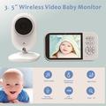 SP316 3.5" babymonitor med vuggeviser, nattesyn - hvid