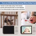 SP316 3.5" babymonitor med vuggeviser, nattesyn - hvid