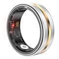 SR03 Ultra-tynd multifunktionel smart ring - størrelse: 11/20.7mm - guld midt / sølv