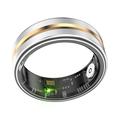 SR03 Ultra-tynd multifunktionel smart ring - størrelse: 7/17.4mm - guld midt / sølv