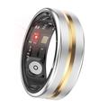 SR03 Ultra-tynd multifunktionel smart ring - størrelse: 7/17.4mm - guld midt / sølv