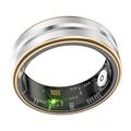 SR03 Ultra-tynd multifunktionel smart ring - størrelse: 9/19mm - guldkant / sølv