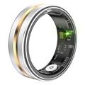 SR03 Ultra-tynd multifunktionel smart ring - størrelse: 9/19mm - guld midt / sølv
