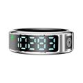 SR08 Smart Ring med digitalt display - Størrelse: 18.2mm - Sølv