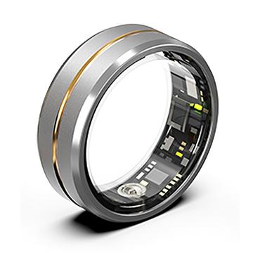 SR2 Elegant Smart Ring med opladningsetui - 20.7mm - guld / sølv