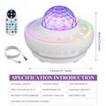 SSL001-C Bærbar stjerneprojektorlampe og Bluetooth-højttaler - hvid
