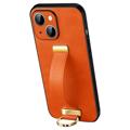 Sulada Fashion iPhone 14 Plus Hybrid Cover med Håndrem - Orange