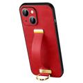 Sulada Fashion iPhone 14 Plus Hybrid Cover med Håndrem - Rød