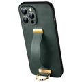 Sulada Fashion iPhone 14 Pro Max Hybrid Cover med Håndrem - Grøn