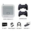SUPER CONSOLE X Bærbar minispilkonsol med 2 trådløse controllere 3D HD Home Game Box (128 GB) - EU-stik